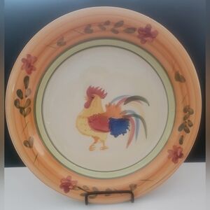 Vintage Royal Norfolk Rooster 11.25" Hand Painted Dinner Plate